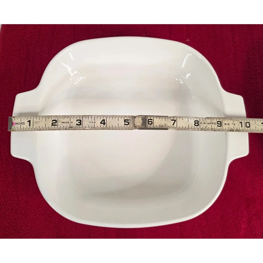 Corning Ware Blue Cornflower Casserole Dish A-2-B 8 Inch Square Baking Pan White